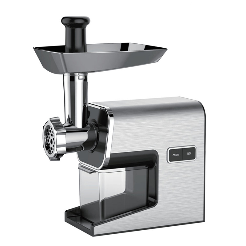 Meat grinder factory with large mouth feeded tube 2 speeds and knob operation Stainless steel finish