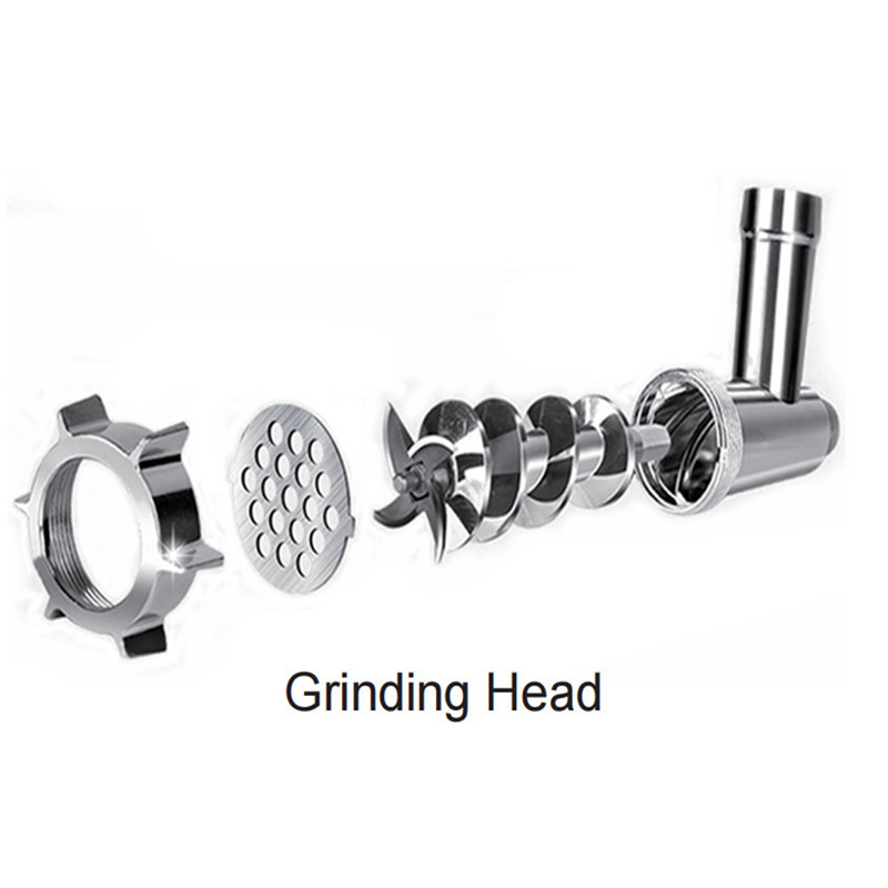 Meat grinder factory with large mouth feeded tube 2 speeds and knob operation Stainless steel finish